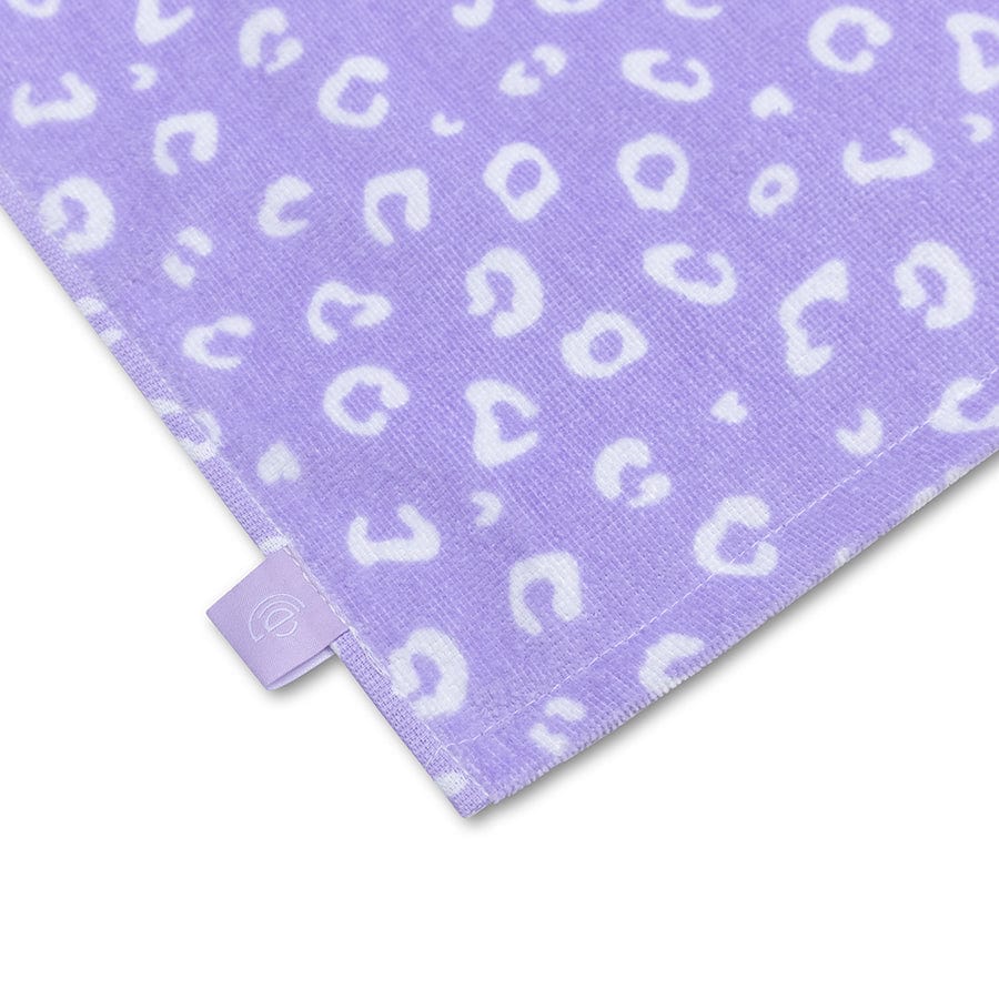 Leopard | Lila Microfiber Towel 135 x 65 cm