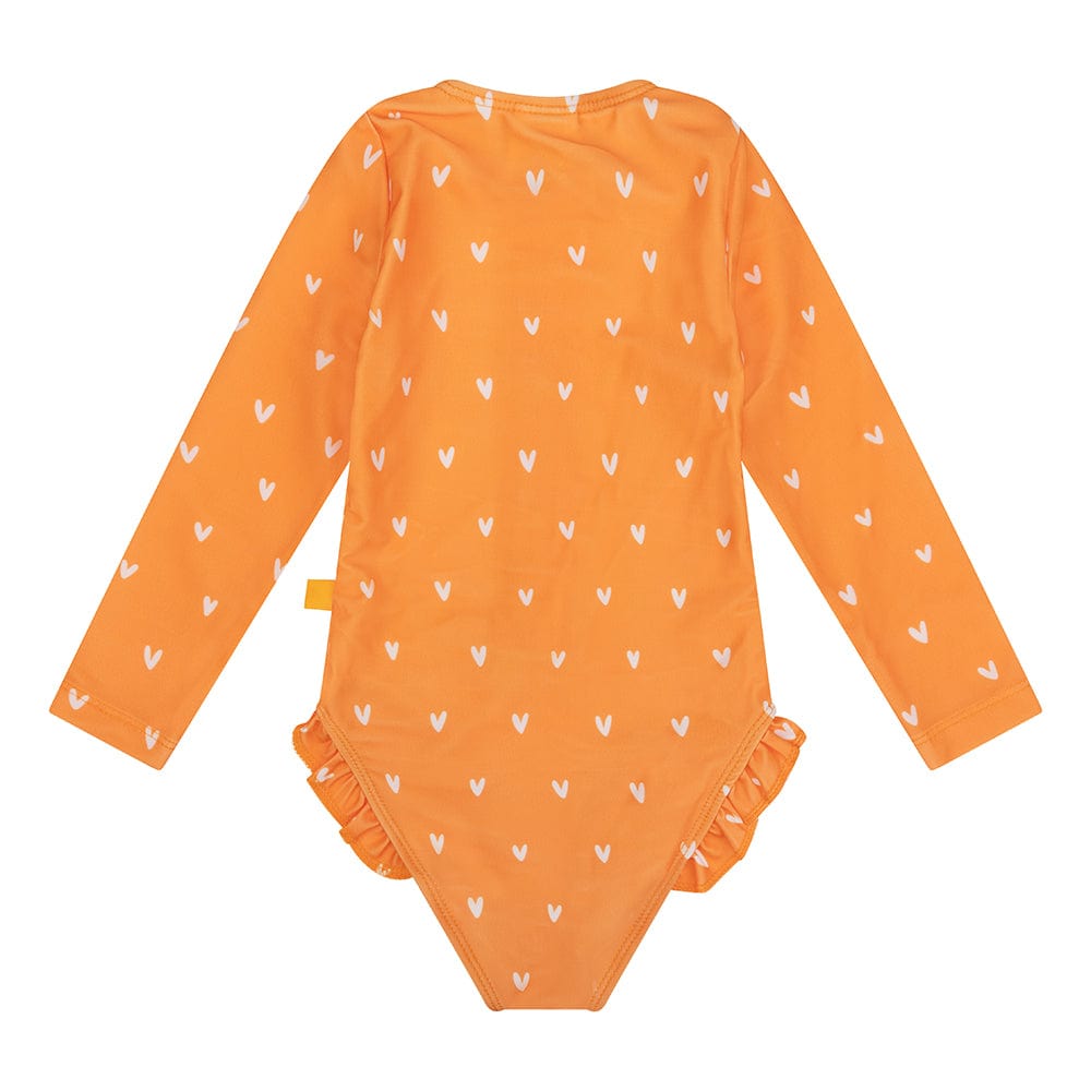 Orange Kiss | Orange UV swimsuit for girls with long sleeves
