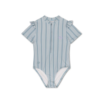 Resort Stripe | UV swimsuit with short sleeves for girls