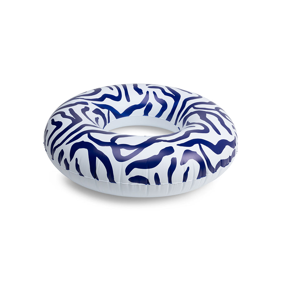 Vibrant Stripes | Blue/White Swim Ring Ø 102 cm