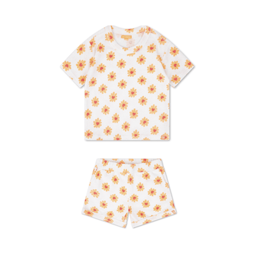 Floral Love | Multicolored Girls Beachwear Set - Terry