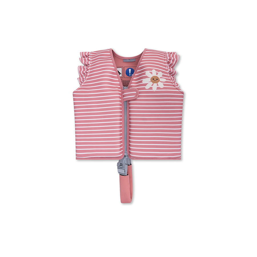 Daisy Flower | Red/White Striped Swim Vest 1-2 years