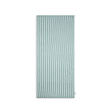 Resort Stripe | Green/White Cotton Beach Towel 135 x 65 cm