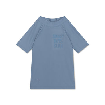 Pure Tones | Blue UV Swim Shirt with Short Sleeves