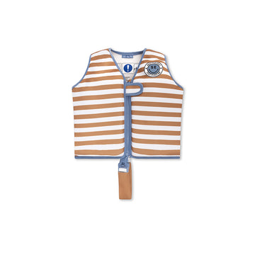 Softlines | Brown/White Striped Swim Vest 2-3 years