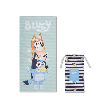 Bluey Beach Towel | Blue/White Cotton 135 x 65 cm
