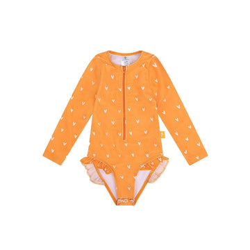Orange Kiss | Orange UV swimsuit for girls with long sleeves